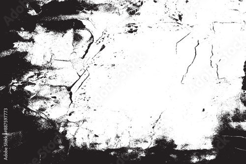 Abstract Monochrome Grunge Background with Gypsum Pattern