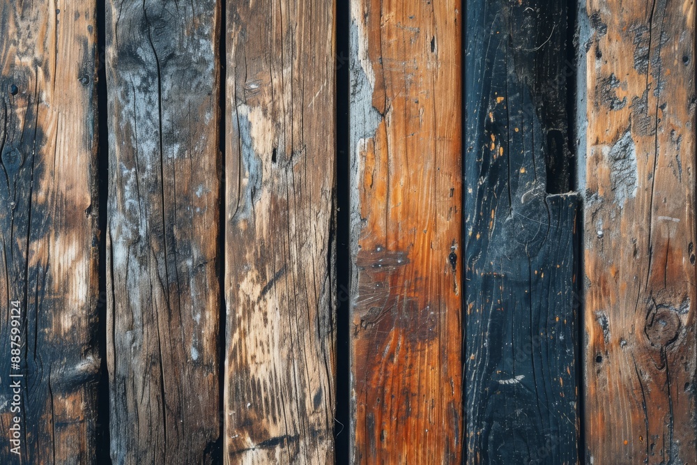 Wood Background, Old painted wood background, Ai generated Wood Background, Old painted wood background, Ai generated