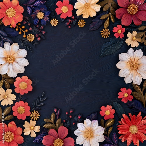 Wallpaper Mural Art deco flower fantasy, an intricate and whimsical artwork with kawaiistyle blossoms and dreamlike elements Torontodigital.ca