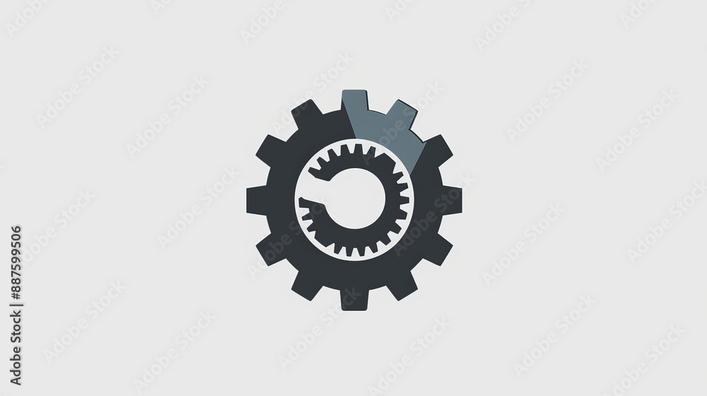 **Vector Icon of a Gear - Stock Illustration** **Vector Icon of a Gear - Stock Illustration**