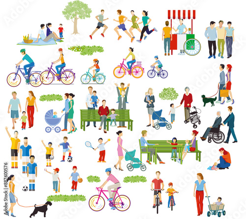 Wallpaper Mural Peronen und Familien in der Freizeit Torontodigital.ca