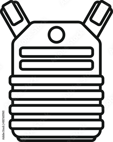 Illustration of a bulletproof vest, providing safety and protection from gunfire