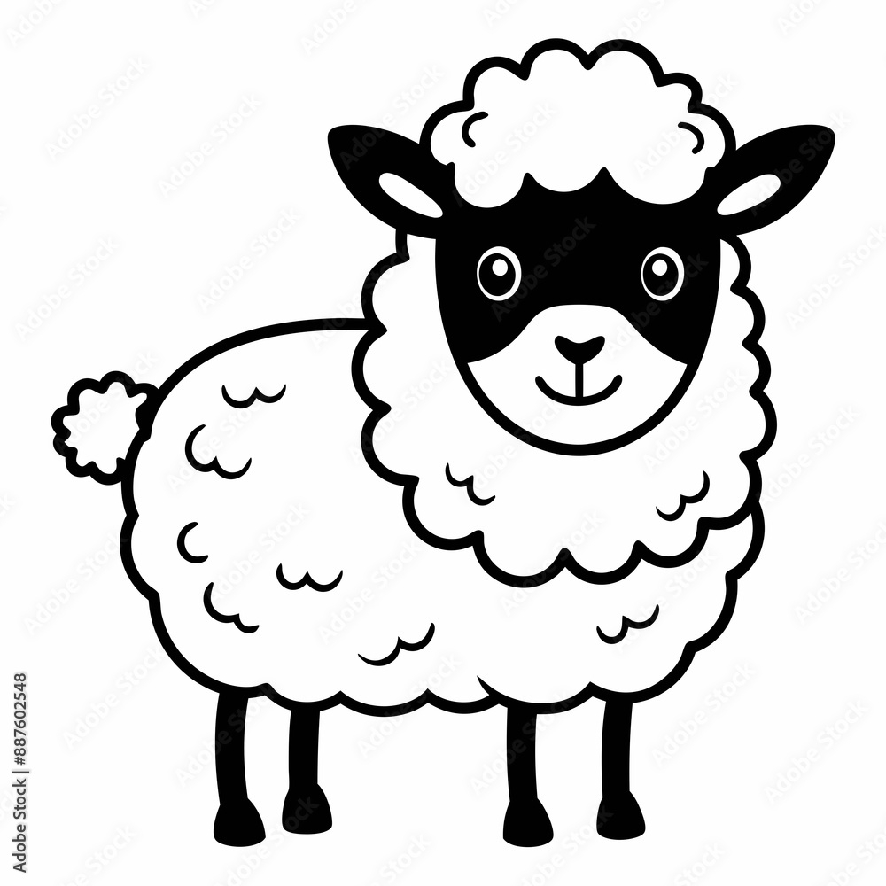Sheep icon vector silhouette illustration Sheep icon vector silhouette illustration