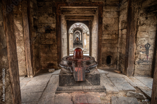 Shiva Lingam in Pashupatinath temple the most holy Hinduism places in Kathmandu, Nepal. Shiva Lingam is a powerful symbol of Lord Shiva in Hinduism.