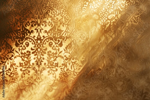 Arabesque shadow, you can use it as overlay layer on any photo.Abstract background with copy space and texture in golden color photo