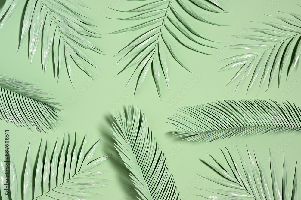 Arrangement of decorative palm leaves Arrangement of decorative palm leaves