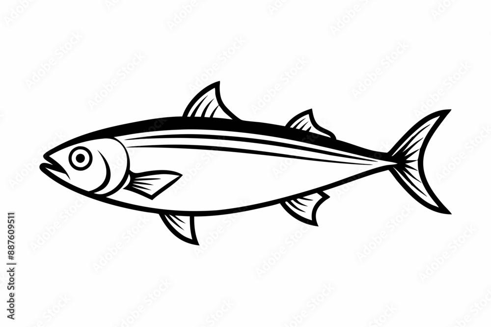 Ardine fish silhouette Vector illustration Ardine fish silhouette Vector illustration