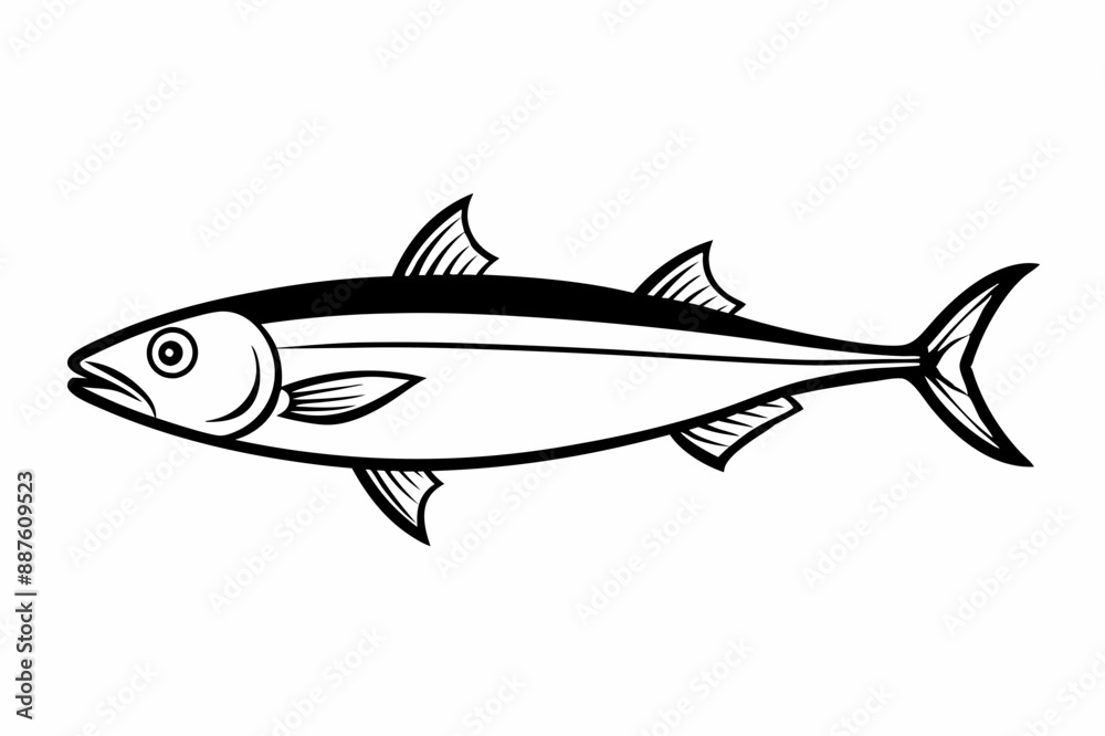 Ardine fish silhouette Vector illustration Ardine fish silhouette Vector illustration