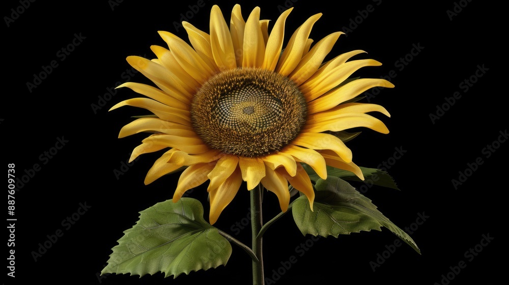 Fototapeta premium Sunflower with clipping path