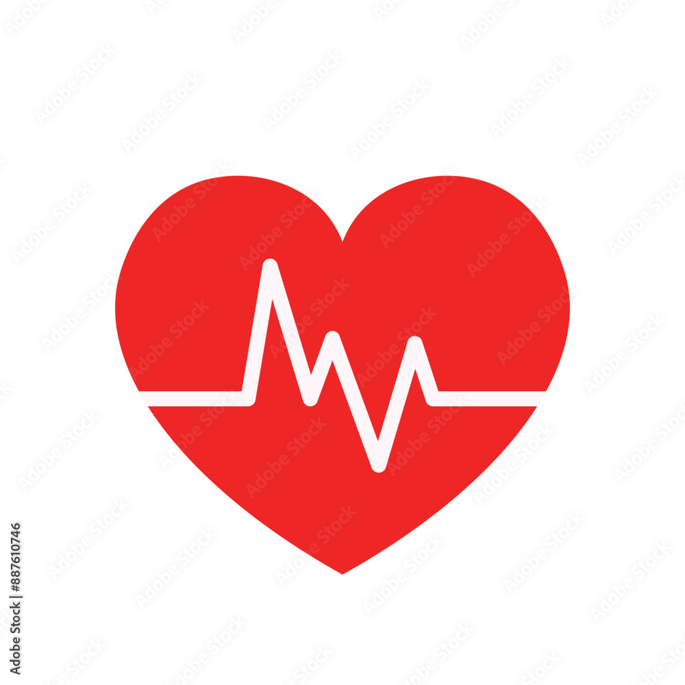 Heart Rate Icon Symbol in Flat Vector Illustration Heart Rate Icon Symbol in Flat Vector Illustration