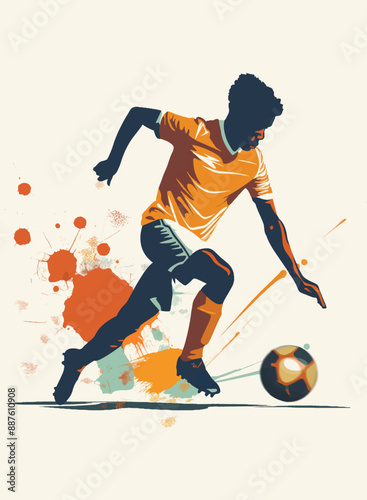 Football poster abstract illustration