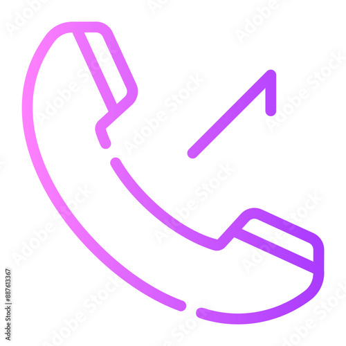 outgoing call Line Gradient Icon