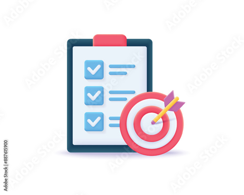 3d goal realistic icon vector concept