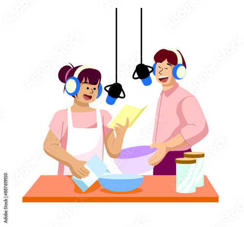 pink podcast illustration