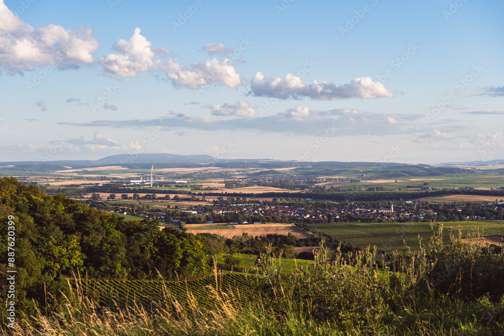 Blick zum Donnersberg. Napoleonsturm bei Sprendlingen in Rheinhessen, Juli 2024 Blick zum Donnersberg. Napoleonsturm bei Sprendlingen in Rheinhessen, Juli 2024