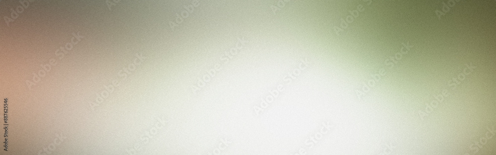 Fototapeta premium Grainy background fading from green to white to orange