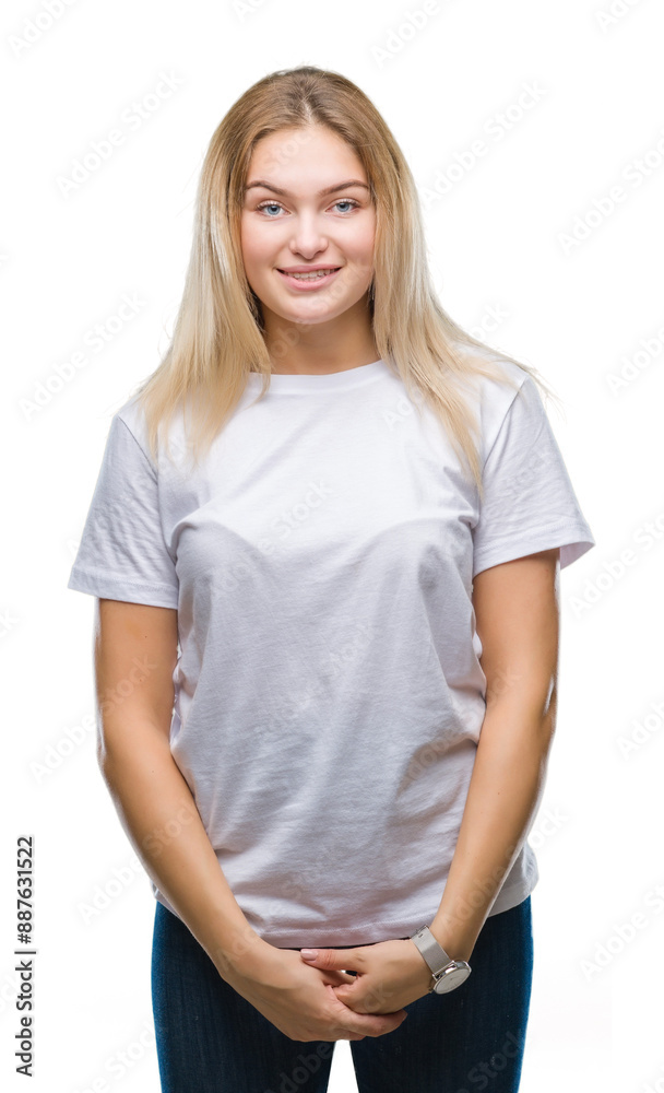 Young caucasian woman over isolated background with a happy and cool smile on face. Lucky person. Young caucasian woman over isolated background with a happy and cool smile on face. Lucky person.