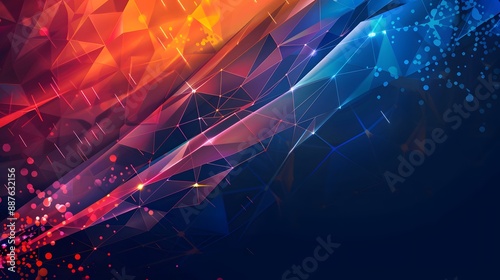 Fototapeta Naklejka Na Ścianę i Meble -  Discover the vibrant, abstract geometric ornament in this sport background, perfect for a national sports day celebration, Sharpen banner with space for text