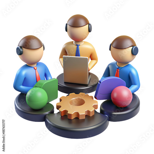 people working together