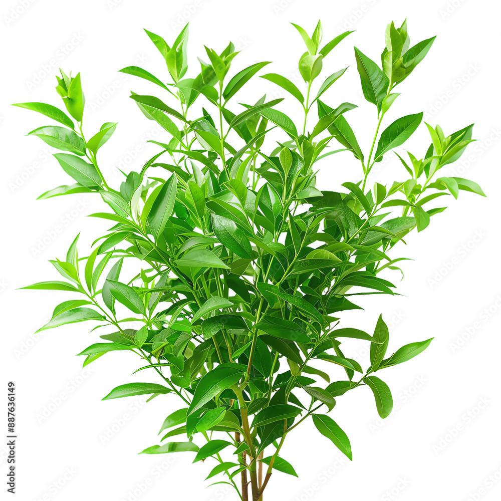 Bright green leafy plant with lush foliage and vibrant leaves. Perfect for gardening, nature, and botanical themes Bright green leafy plant with lush foliage and vibrant leaves. Perfect for gardening, nature, and botanical themes
