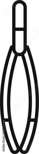 Simple line icon of nail nippers for manicure and pedicure treatment in a beauty salon