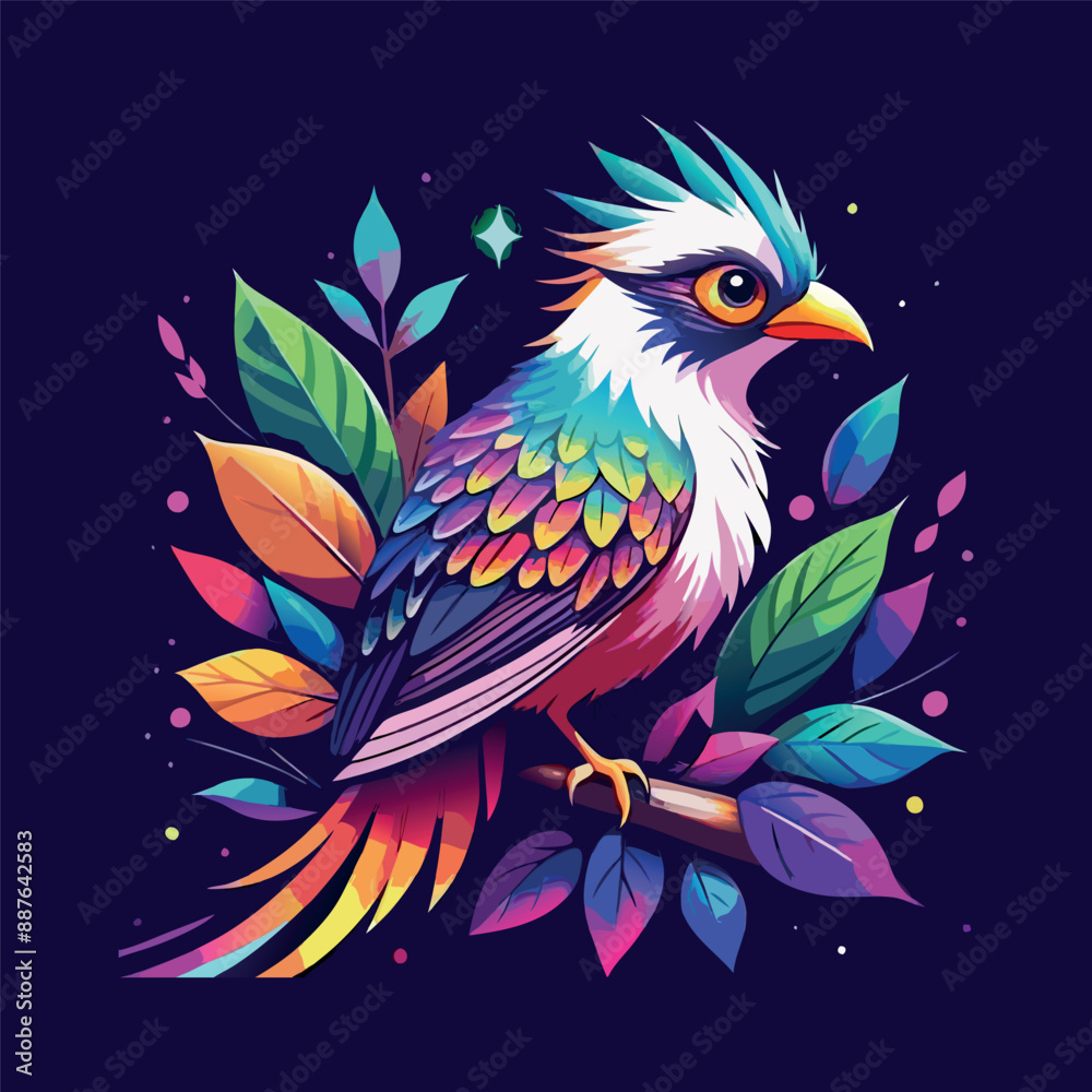 Fototapeta premium Bird mascot character logo design vector illustration