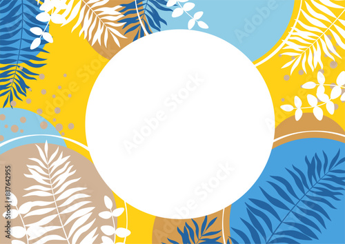 Wallpaper Mural Background nature freehand Leaf background. Leaf nature style with space for text - design for  background social media, postcards, poster, business card, flyer, brochure other. Torontodigital.ca