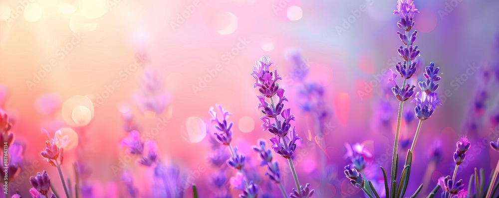 Majestic Lavender Field: Vibrant Purple Flowers in Full Bloom Majestic Lavender Field: Vibrant Purple Flowers in Full Bloom