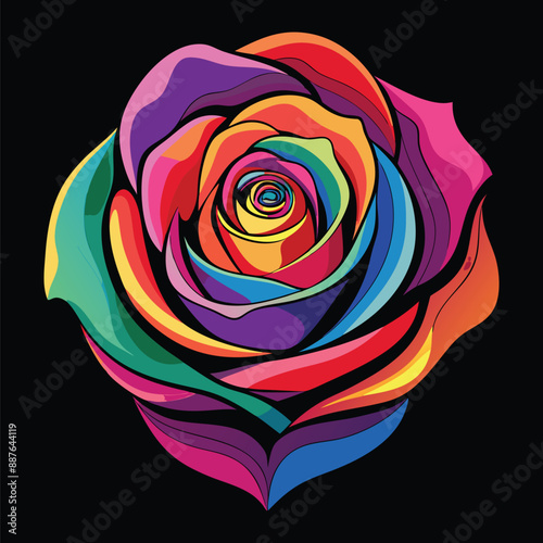 Beautiful Multicolor Flower vector design
