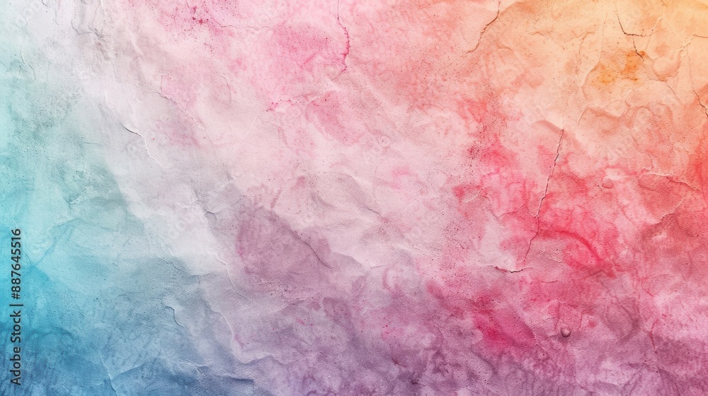Obraz premium A close-up of textured watercolor paper background with subtle pastel colors, ideal for artistic projects