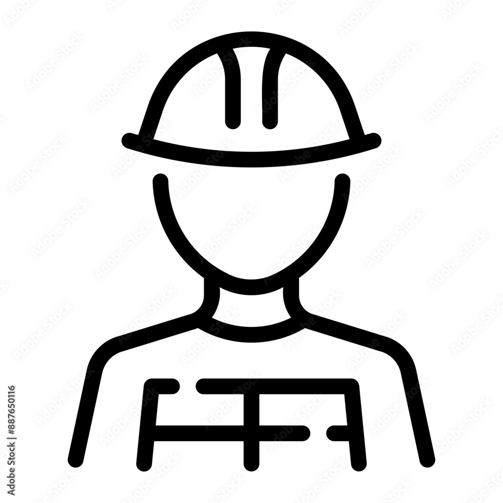 firefighter Line Icon firefighter Line Icon