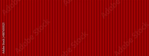 Chinese new year 2025 Background,Seamless Pattern Red Wall Corrugated texture surface with light shadow,Vector 3d Endless Panorama Galvanize vertical stripes line pattern for New Year,Christmas Banner