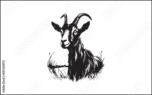 Premium Vector | Simple goat silhouette vector in isolated white background Goat silhouettes set, large pack of vector silhouette design, isolated white background
