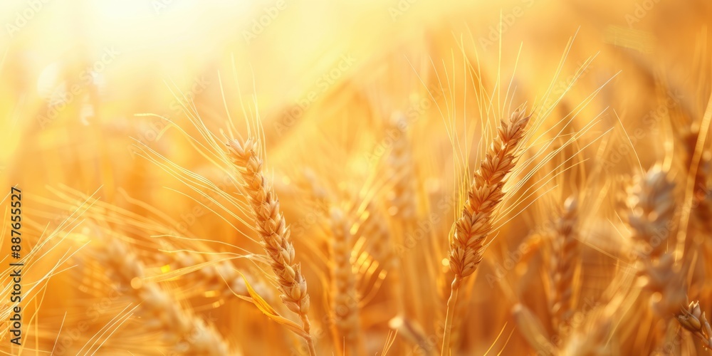 closeup of wheats corn field in golden hour closeup of wheats corn field in golden hour