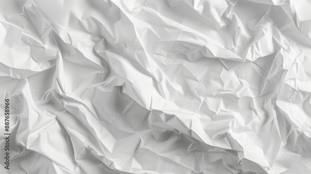 Obraz premium Abstract Wrinkled Texture - White Crumpled Paper
