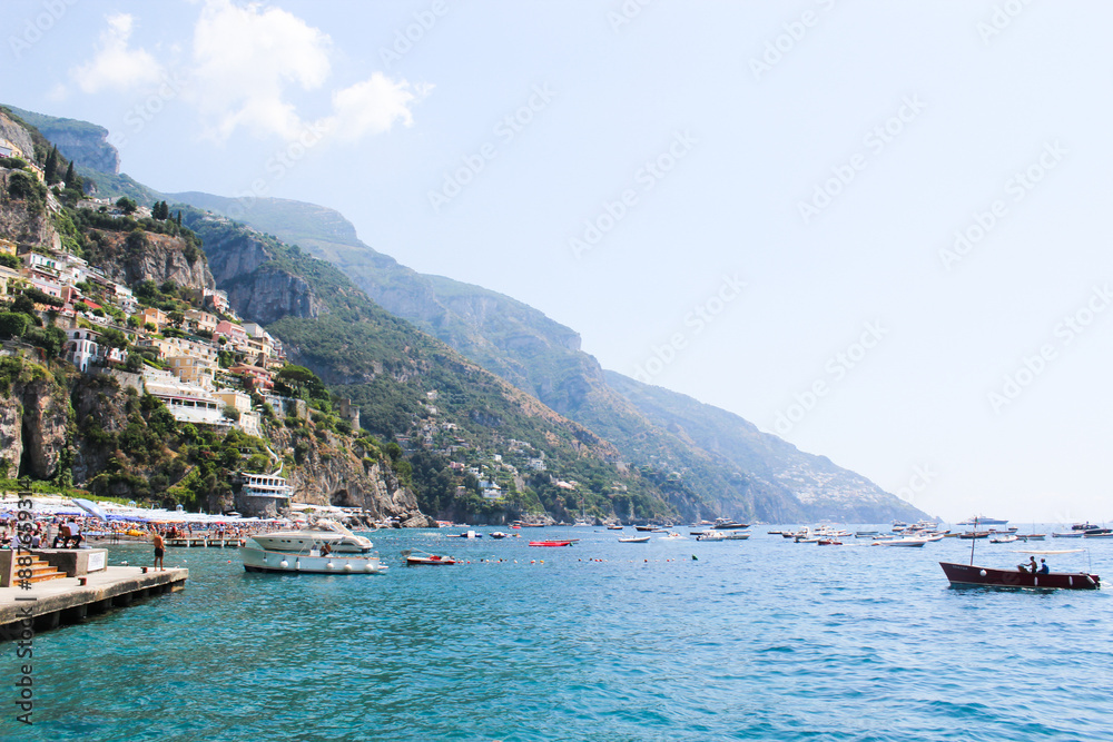 Positano town on Amalfi coast in Italy Positano town on Amalfi coast in Italy