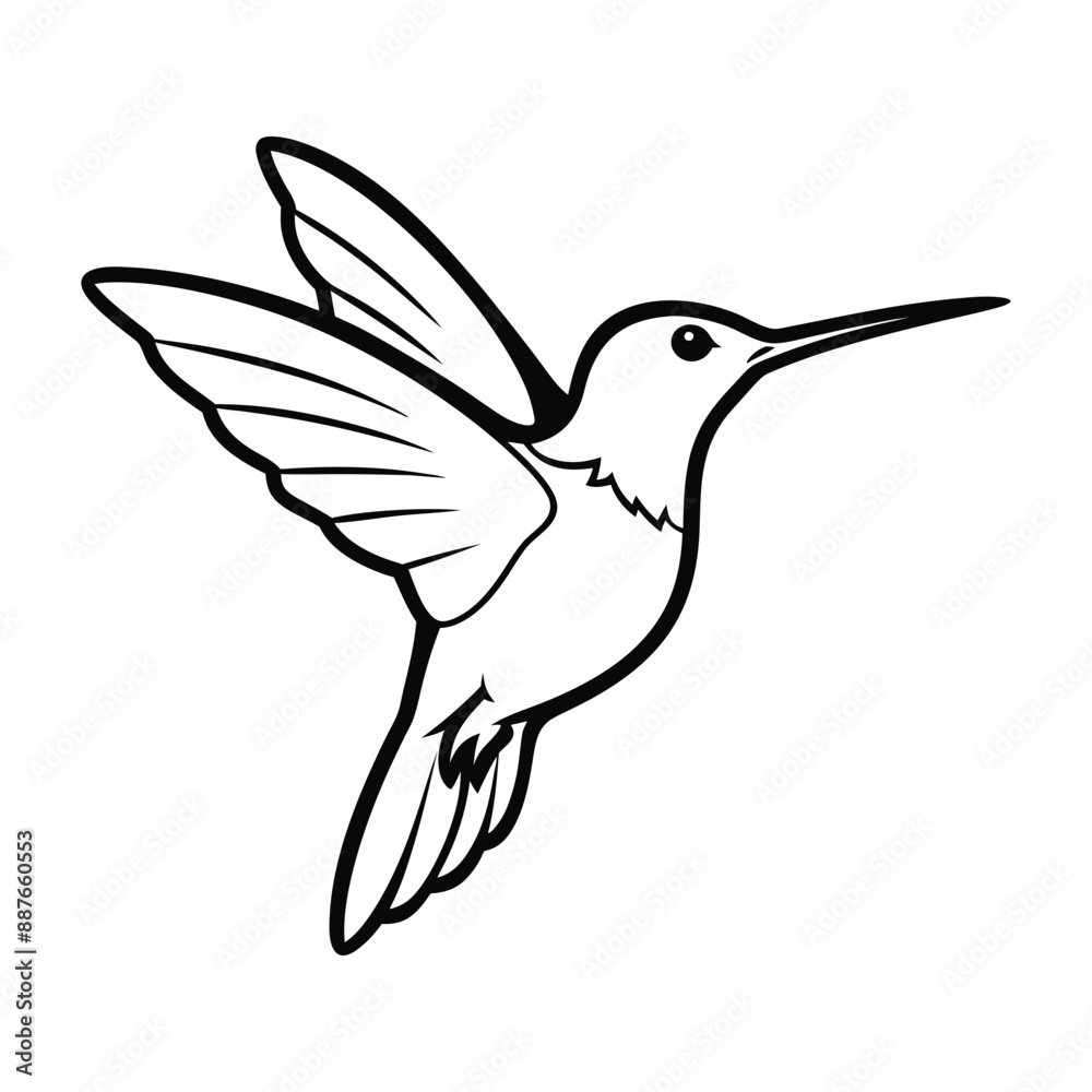 Fototapeta premium Bird Silhouette Vector Illustration 