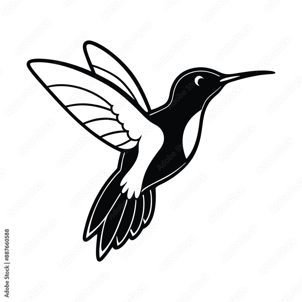 Fototapeta premium Bird Silhouette Vector Illustration 