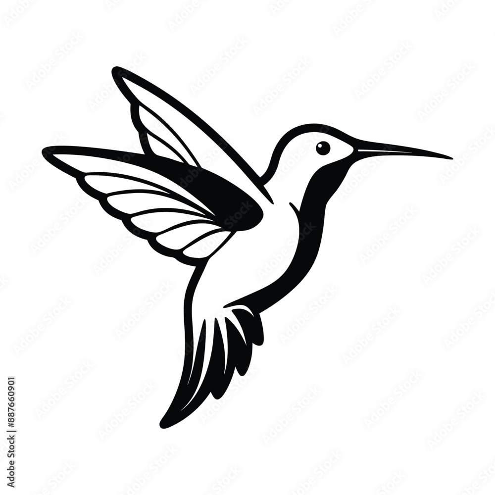 Fototapeta premium Bird Silhouette Vector Illustration 
