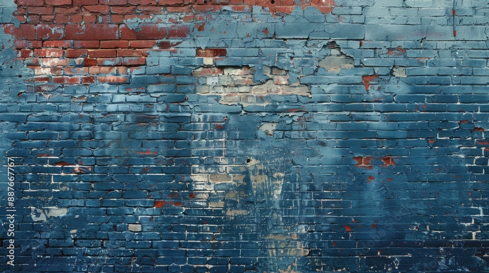 Obraz premium Detailed denim against brick backdrop