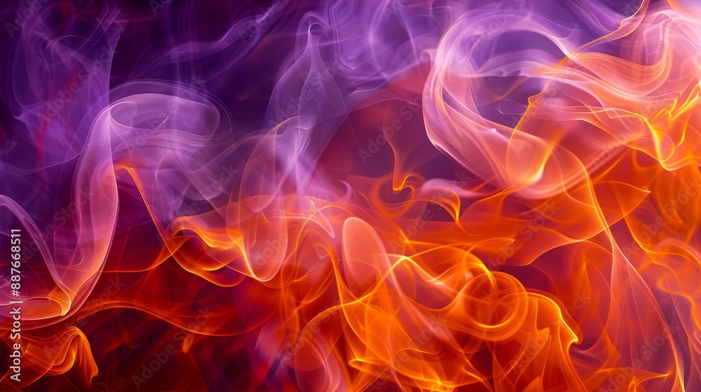 Dynamic abstract background with vibrant orange and purple hues and swirling shapes Dynamic abstract background with vibrant orange and purple hues and swirling shapes