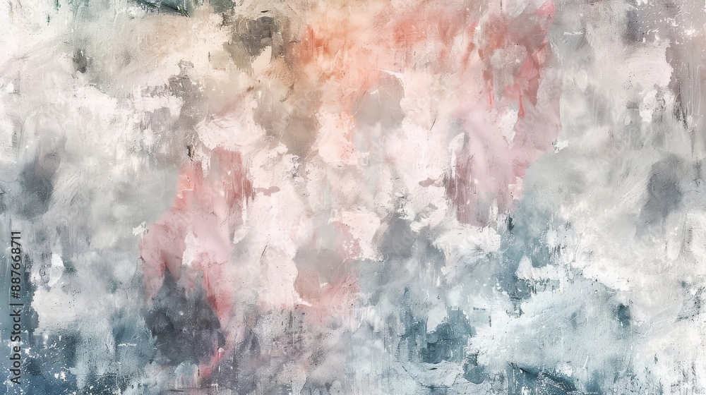 Naklejka premium Soft blended colors and fluid shapes in an abstract background with watercolor inspiration