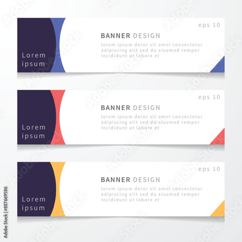 Set of abstract vector banners design