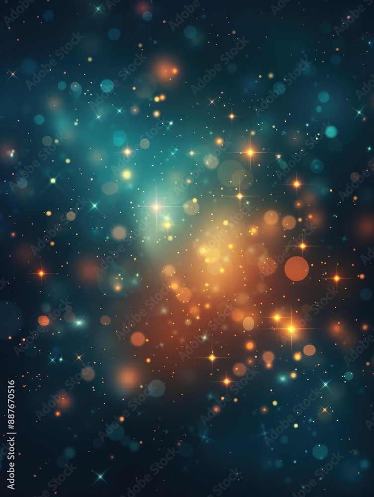 Abstract Space Background With Glowing Lights Abstract Space Background With Glowing Lights