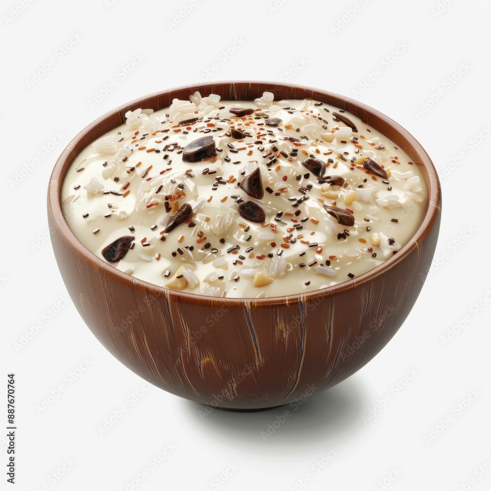 Delicious Rice Cake - Sweet Dessert 3D Illustration on White Background Delicious Rice Cake - Sweet Dessert 3D Illustration on White Background