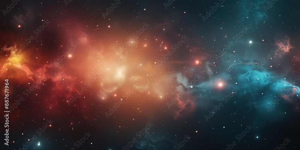 Fototapeta premium Abstract Space Nebula Illustration