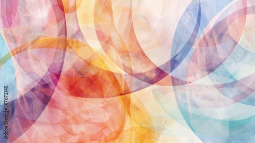 Pastel colored abstract background with geometric shapes Seder Plate resemblance