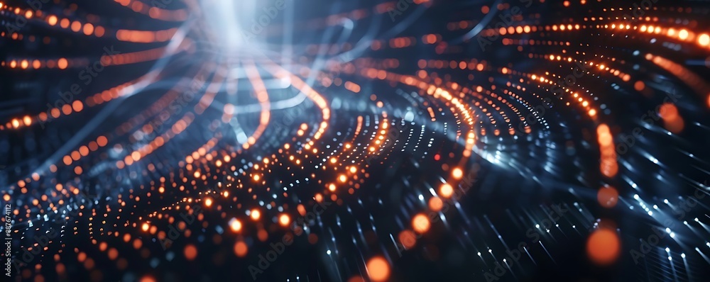 Abstract 3D Background with Orange and Blue Lights Abstract 3D Background with Orange and Blue Lights