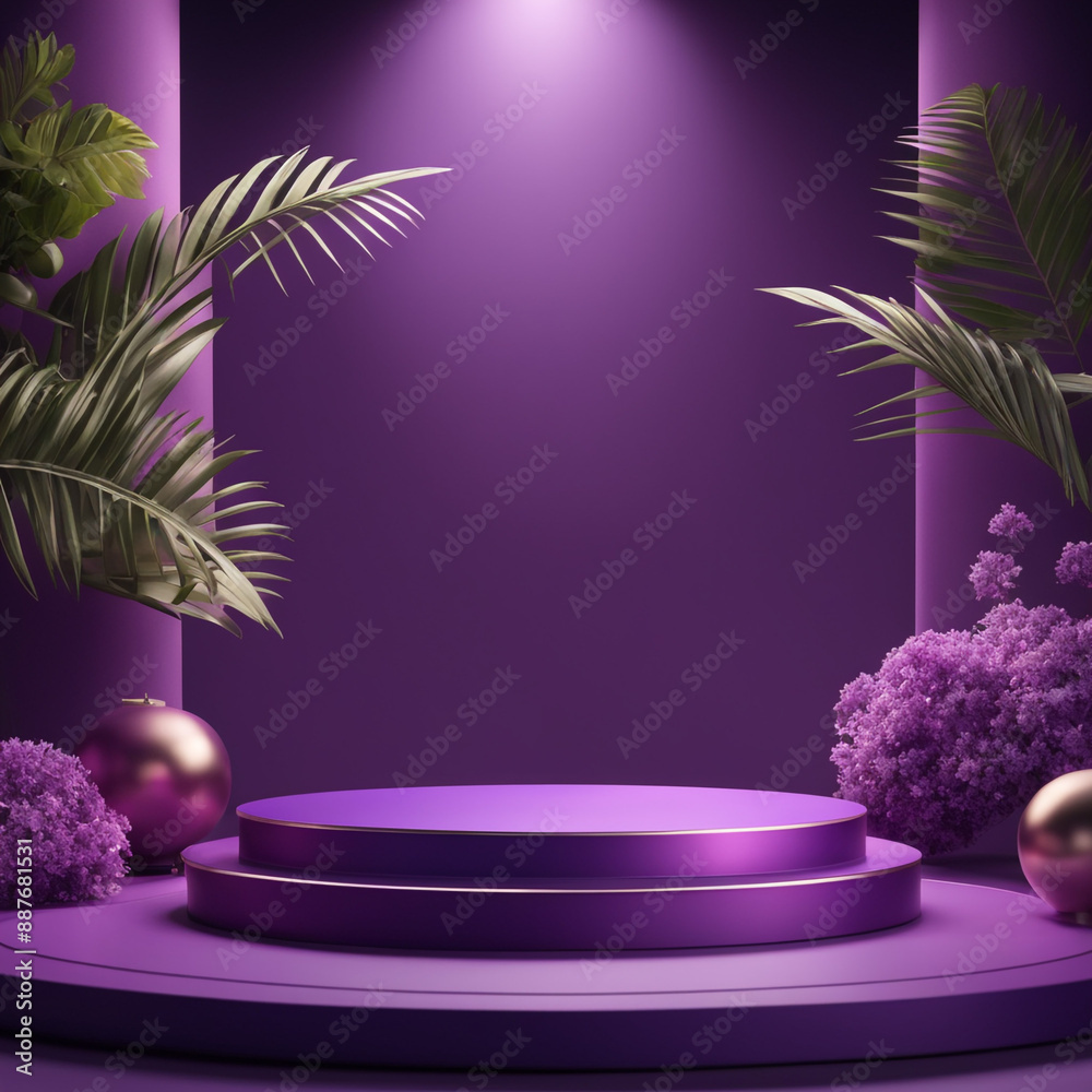 podium mockup background, purple background for presentation of cosmetic 3d render
podium mockup background, purple background for presentation of cosmetic 3d render