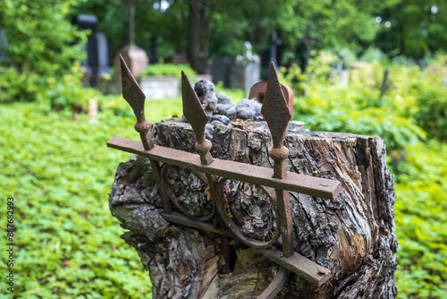 At the Smolensk Cemetery in St. Petersburg, Russia